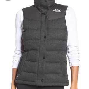The North Face Tweed Down Vest - Small (Charcoal)